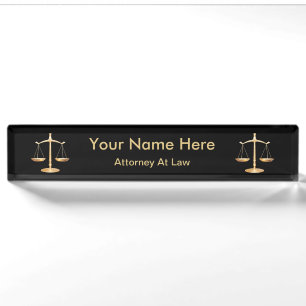 Attorney Lawyer Business Desk Name Plate