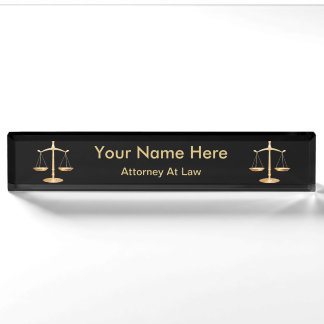 Attorney Lawyer Business Desk Name Plate