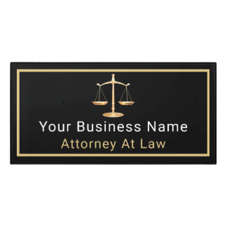 Attorney Lawyer Business Door Sign