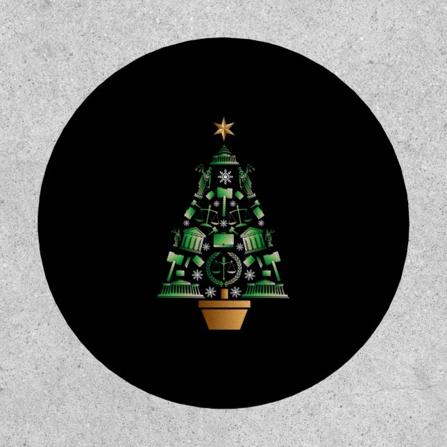 Attorney Lawyer Christmas Tree Patch (Front)