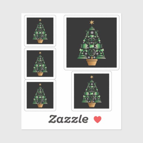 Attorney Lawyer Christmas Tree Sticker