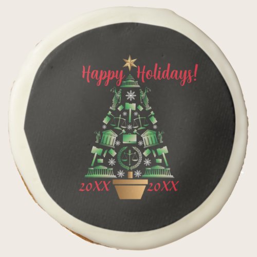 Attorney Lawyer Christmas Tree Sugar Cookie