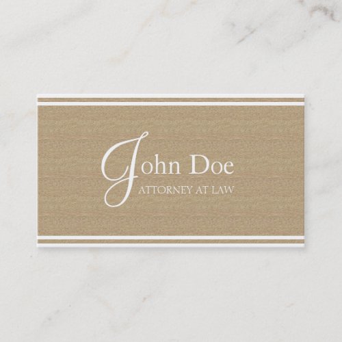 Attorney Lawyer Elegant Dark Tan/White Stripes Business Card Templates