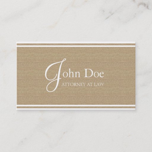 Customizable Attorney Lawyer Elegant Dark Tan/White Stripes Business Card Templates