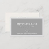 Attorney Lawyer Elegant Gray Business Card (Front/Back)