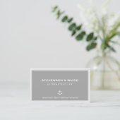 Attorney Lawyer Elegant Gray Business Card (Standing Front)