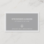 Attorney Lawyer Elegant Gray Business Card at Zazzle