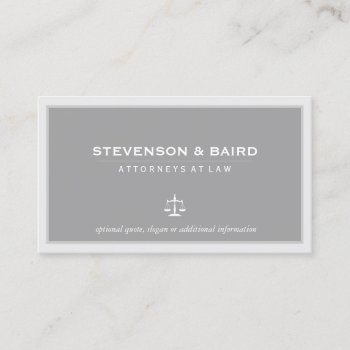 Attorney Lawyer Elegant Gray Business Card by sm_business_cards at Zazzle