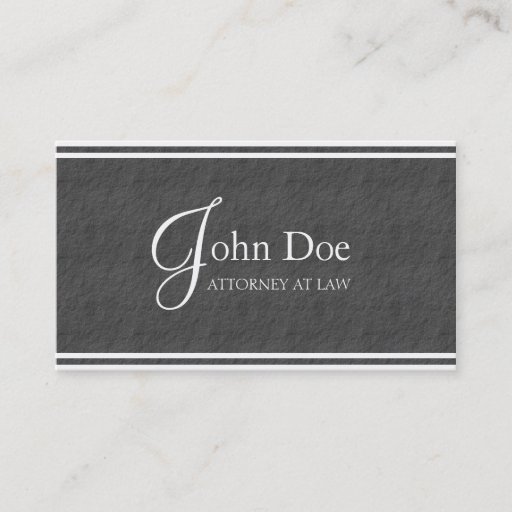 Customizable Attorney Lawyer Elegant Grey Slate White Stripes Business Card Template