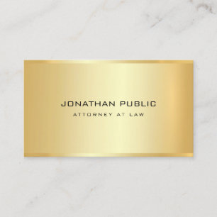 Attorney Lawyer Gold Look Template Law Office Business Card