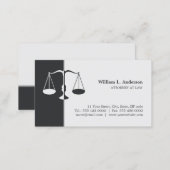Attorney Lawyer (Grey) Professional business card (Front/Back)