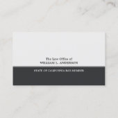 Attorney Lawyer (Grey) Professional business card (Back)