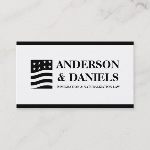 Attorney Lawyer Immigration Naturalization Law Business Card