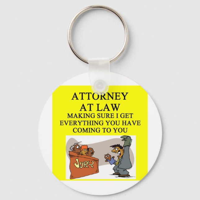 attorney lawyer joke keychain (Front)