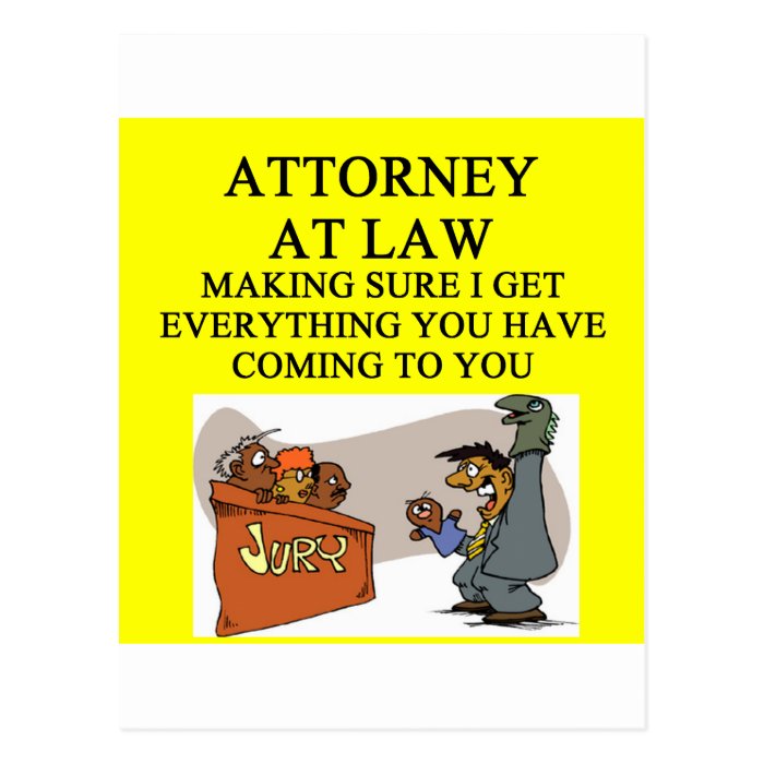 attorney lawyer joke post card
