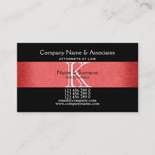 Attorney lawyer law business card