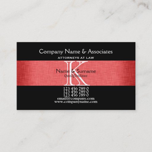 Customizable Attorney lawyer law business card