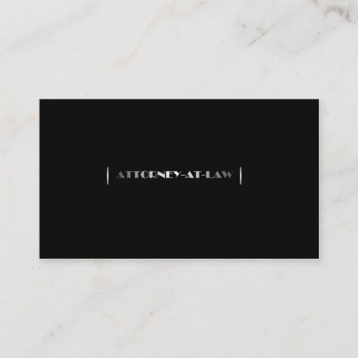 Customizable Attorney/Lawyer/Law Firm Black Business Card