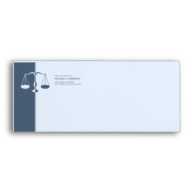 Attorney / Lawyer / Law Firm (Blue) envelope (Front)