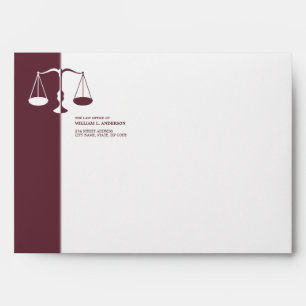 Attorney / Lawyer / Law Firm - Burgundy envelope