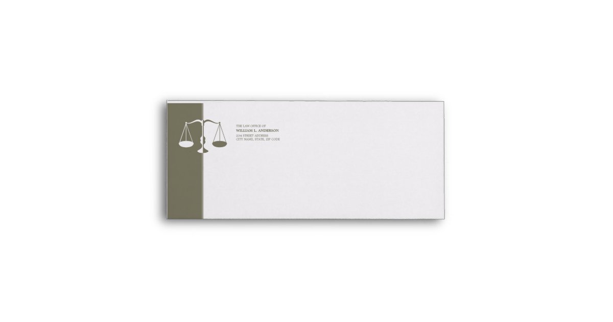 Attorney / Lawyer / Law Firm envelope Zazzle