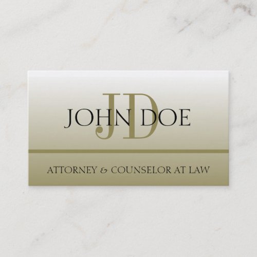 Attorney Lawyer Law Firm Office Monogram Gold Fade Business Card Templates