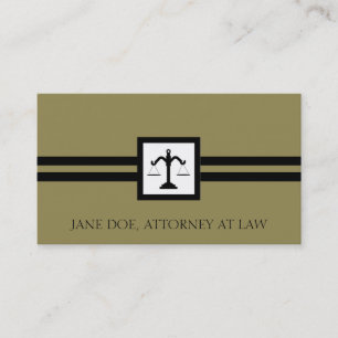 Attorney Lawyer Law Firm Office Scale Antique Gold Business Card