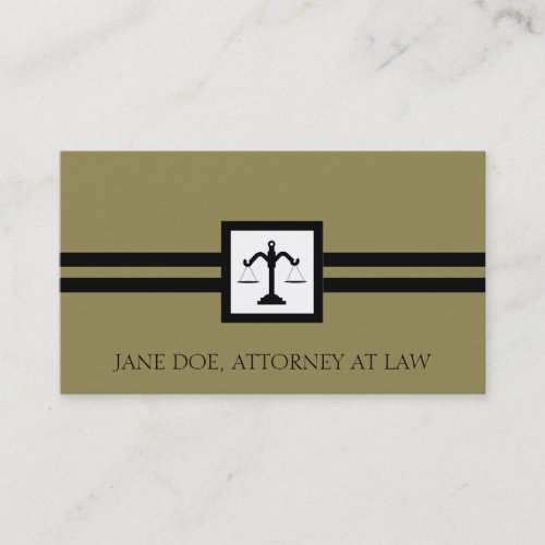 Attorney Lawyer Law Firm Office Scale Antique Gold Business Cards
