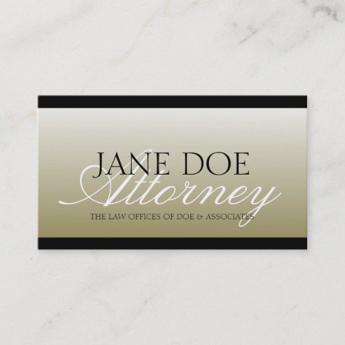 Attorney Lawyer Law Firm Office Script Gold Fade Business Card Templates