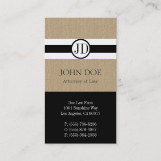 Attorney Lawyer Law Firm Pendant Tan Black Business Card