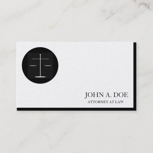 Attorney Lawyer Law Firm Platinum Paper Business Card Template