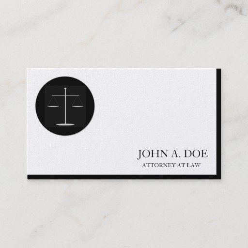 Customizable Attorney Lawyer Law Firm Platinum Paper Business Card Template