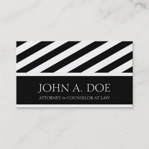 Attorney Lawyer Law Ribbon Diagonal Platinum Paper Business Cards