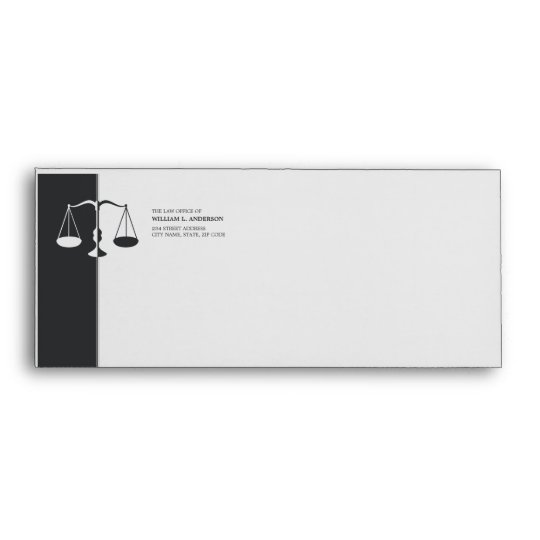 Attorney / Lawyer / Legal Charcoal Grey envelope