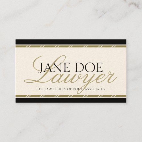 Attorney Lawyer Legal Counselor Law Firm Gold Business Card Template