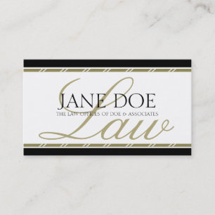 Attorney Lawyer Legal Counselor Law Firm Gold Business Card
