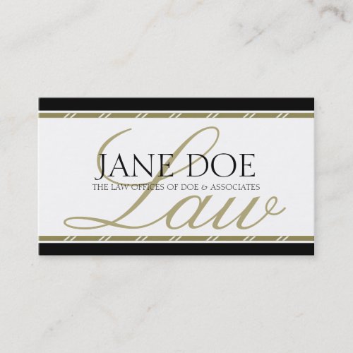 Attorney Lawyer Legal Counselor Law Firm Gold Business Cards