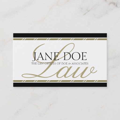 Customizable Attorney Lawyer Legal Counselor Law Firm Gold Business Cards