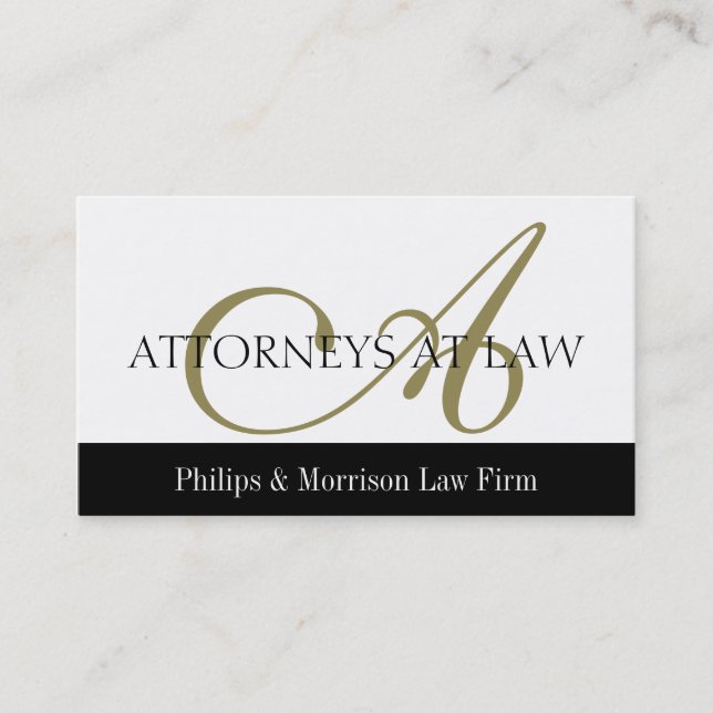 Attorney Lawyer Legal Counselor Law Firm Office Business Card (Front)