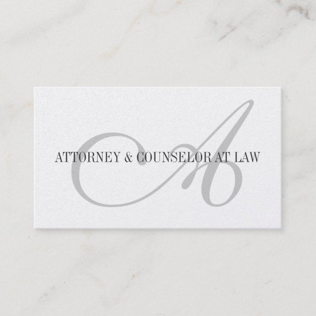Attorney Lawyer Legal Counselor Law Firm Office Business Card (Front)
