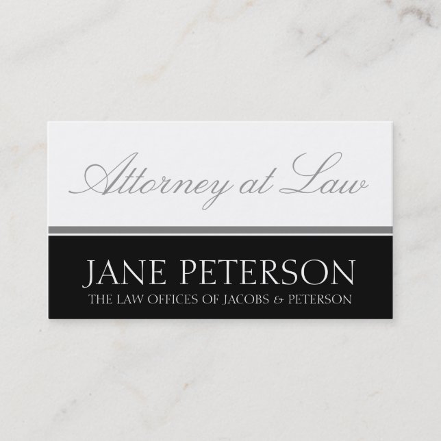 Attorney Lawyer Legal Counselor Law Firm Office Business Card (Front)