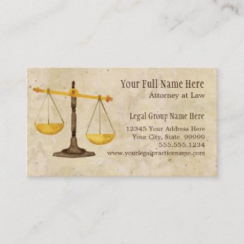 Attorney Lawyer Legal Practice Judge Symbol Business Card by EverythingBusiness at Zazzle