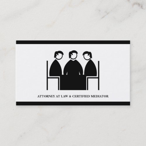Attorney Lawyer Mediator Mediation Law Office Firm Business Card