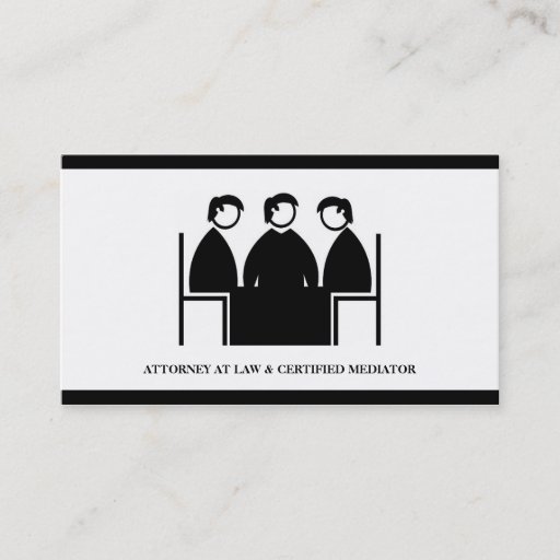 Customizable Attorney Lawyer Mediator Mediation Law Office Firm Business Card Template
