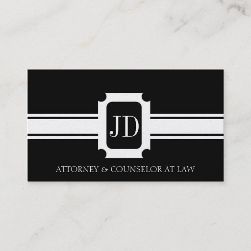 Customizable Attorney Lawyer Pendant Black Gold Ribbon Business Card Template