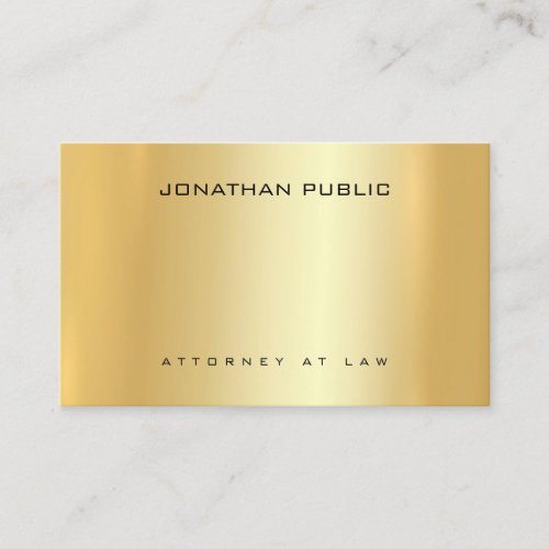 Attorney Lawyer Professional Gold Template Law Business Card
