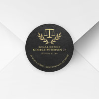 Attorney lawyer scale of justice return address