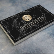 Attorney Lawyer Simple Framed Elegant Dark Marble Business Card at Zazzle