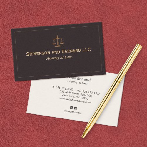  Attorney Lawyer Traditional Business Card