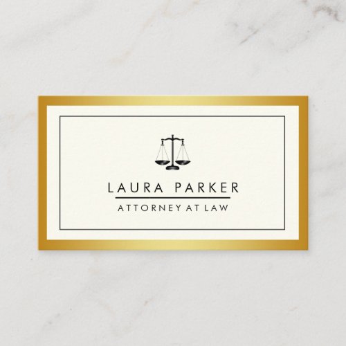 Attorney Legal Lawyer Black Scale Professional Business Card